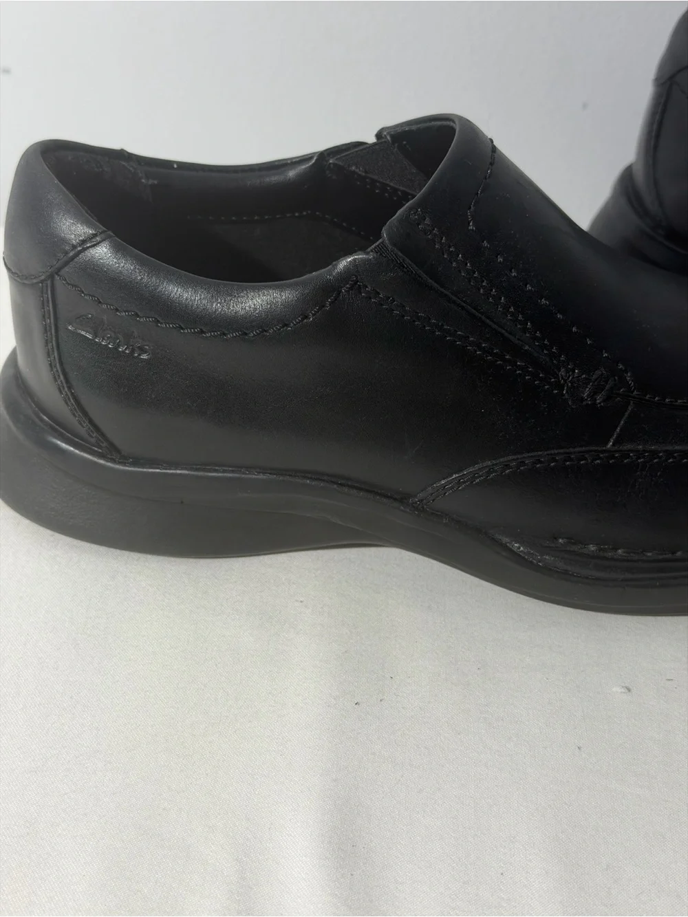 Clarks Collection Ortholite black leather Shoes   Size men's size 8M